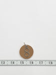 SG.155 // Surgical Steel Circle Number Pendant, 2 Pc