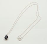 [ 925 Sterling silver ] Black Pendant Silver Necklace