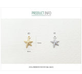 PD.0021-07 // Mini starfish Pendant, Jewelry Supplies, Jewelry Making, (Gold, Rhodium Plated), 2 pc