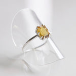 [ 925 Sterling silver ] Topaz Square Silver Ring