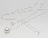 [ 925 Sterling silver ] Heart Pearl Silver Necklace