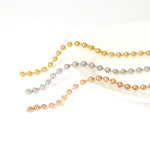 SG.571 // Surgical Steel 3.2mm Ball chain [Siver, Gold, RoseGold], 90cm