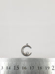 SG.089 // Surgical Steel Cubig Crescent Moon Pendant , 2 Pc