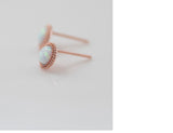 [ 925 Sterling silver ] Mini Opal Stone Roren Earring