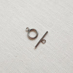 SG.033 // Surgical Steel Pendant Round Smooth Toggle and Bar Clasp , 1 Sets