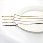 SG.588 // Surgical Steel 1.5mm Basic chain [Silver, Gold, RoseGold, Black], 90cm