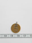 SG.155 // Surgical Steel Circle Number Pendant, 2 Pc