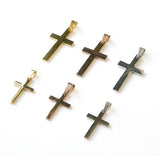 SG.524 // Surgical Steel Cross Pendant [Siver, Gold, Rose Gold], 1 pc