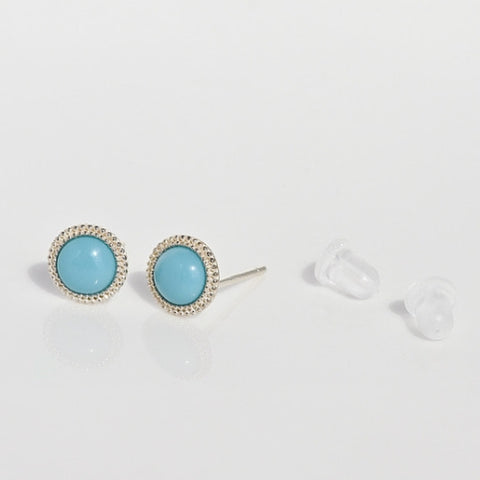 [ 925 Sterling silver ] Sky Blue Rovet Stud Silver Earring