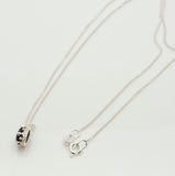 [ 925 Sterling silver ] Black Pendant Silver Necklace