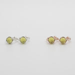 [ 925 Sterling silver ] Gemstone One-Touch Silver Earring