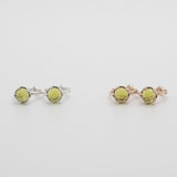 [ 925 Sterling silver ] Gemstone One-Touch Silver Earring