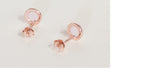 [ 925 Sterling silver ] Rose Quartz Stone Earring