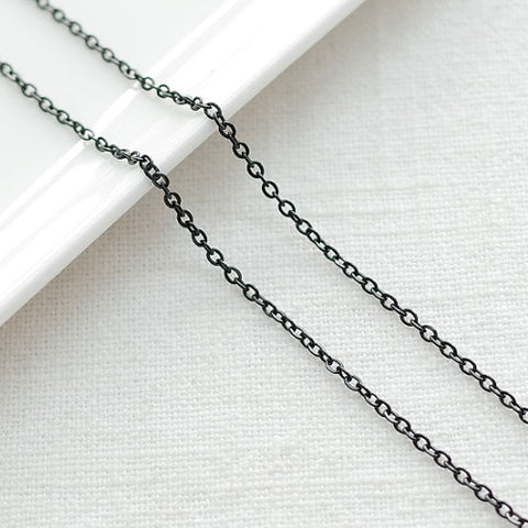 SG.449 // Surgical Steel Black 2mm Chain , 50cm / 8-0050-108A