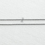 SG.449 // Surgical Steel Black 2mm Chain , 50cm / 8-0050-108A