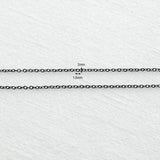 SG.449 // Surgical Steel Black 2mm Chain , 50cm / 8-0050-108A