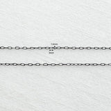 SG.451 // Surgical Steel Black Chain , 50cm / 8-0050-109A