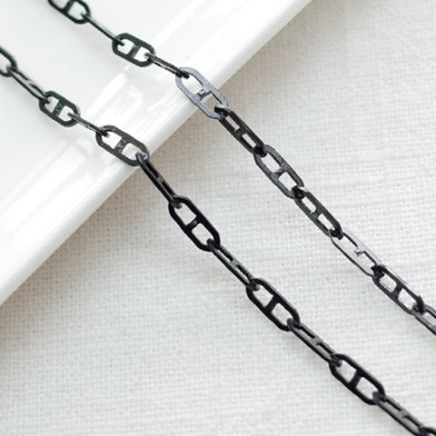 SG.452 // Surgical Steel Black Chain , 50cm / 8-0050-109B