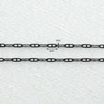 SG.452 // Surgical Steel Black Chain , 50cm / 8-0050-109B