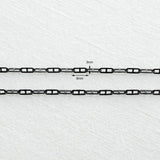 SG.452 // Surgical Steel Black Chain , 50cm / 8-0050-109B