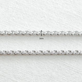 SG.448 // Surgical Steel Flower Box Chain , 50cm / 8-0050-111B