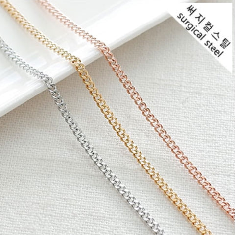 SG.446 // Surgical Steel 2mm Chain , 50cm / 8-0050-21