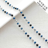 SG.472 // Surgical Steel Metal Mix Chain - Blue ,  50cm / 8-0050-81B