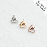 SG.464 // Surgical Steel Heart Lobster Clasp, 2pc / 8-1321-01