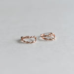 [ 925 Sterling silver ] 925 Silver Twisted Stick Ring One-Touch Earrings