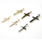 SG.524 // Surgical Steel Cross Pendant [Siver, Gold, Rose Gold], 1 pc