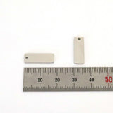 SG.559 // Surgical Steel rectangular tag pendant [Siver], 1 pc