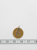 SG.155 // Surgical Steel Circle Number Pendant, 2 Pc