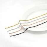 SG.588 // Surgical Steel 1.5mm Basic chain [Silver, Gold, RoseGold, Black], 90cm