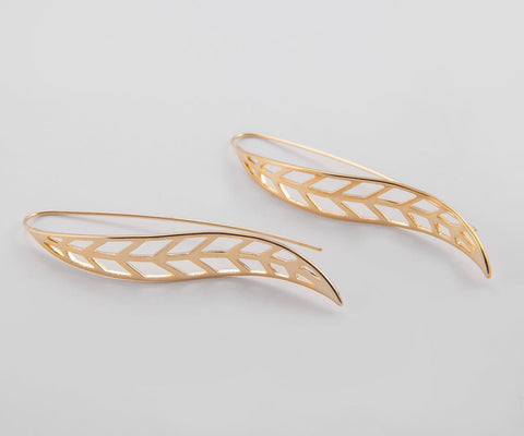 ER.523 // Wave Leaf Earring, 2 pc