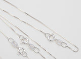 [ 925 Sterling silver ] Crystal Baguette Silver Necklace