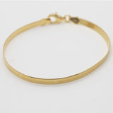 [ 925 Sterling silver ] Flat Snake Chain Silver Bracelet