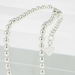 [ 925 Sterling silver ] 3mm Ball Chain Silver Bracelet