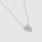 [ 925 Sterling silver ] 5mm Cubic Pendant Silver Necklace