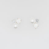 [ 925 Sterling silver ] Opal Pearl Cubic Silver Earring