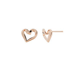 [ 925 Sterling silver ] Heart Stud Silver Earring