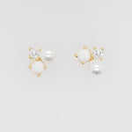 [ 925 Sterling silver ] Opal Pearl Cubic Silver Earring