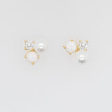 [ 925 Sterling silver ] Opal Pearl Cubic Silver Earring