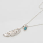 [ 925 Sterling silver ] Leaf Cubic Silver Necklace