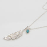 [ 925 Sterling silver ] Leaf Cubic Silver Necklace