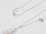 [ 925 Sterling silver ] Leaf Cubic Silver Necklace