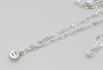 [ 925 Sterling silver ] Natural Stone Rainbow Moonstone Silver Necklace