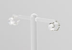 [ 925 Sterling silver ] Natural Rainbow Moonstone One-Touch Silver Earring-Silver