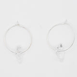 [ 925 Sterling silver ] Crystal Heart Silver Earring