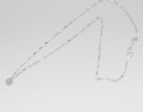 [ 925 Sterling silver ] Natural Stone Rainbow Moonstone Silver Necklace