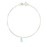 [ 925 Sterling silver ] Blue Baguette Silver Bracelet